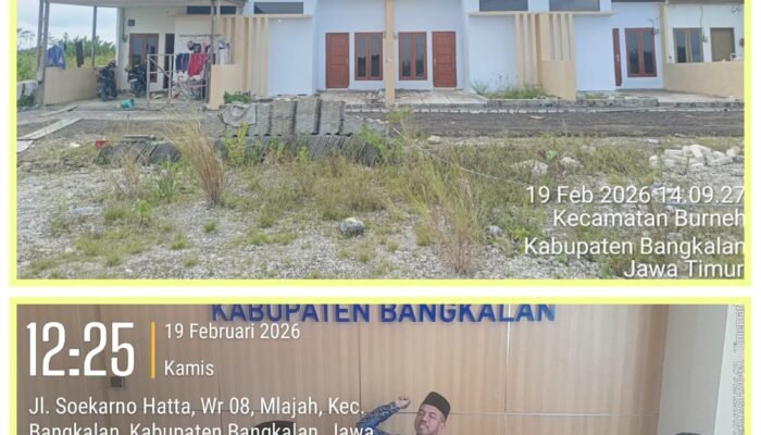 Diduga Bangunan Tapa Ijin di Lahan Sawah di Perumahan Aqso PT. Sentral Bintang Mulia Bangkalan.