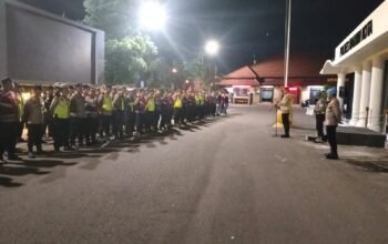 Apel Pengamanan Takbir Keliling Idul Adha 1447 H, Polres Madiun Kota Siagakan 106 Personel