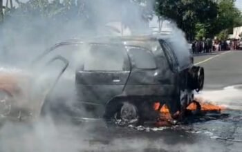 Mobil Terbakar di SPBU Sukomoro Nganjuk, Satu Anak Alami Luka Bakar