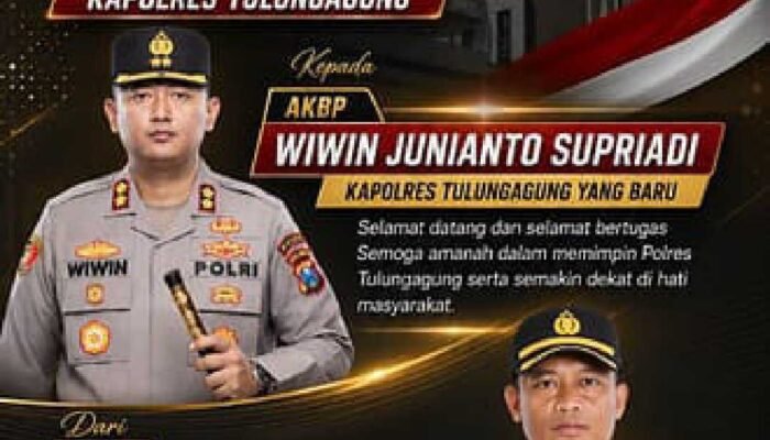 Capaian Baru Kepemimpinan, Polres Tulungagung Sambut AKBP Wiwin Junianto Supriyadi Lewat Tradisi Pedang Pora