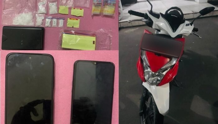 Dua Terduga Pengedar Sabu Ditangkap, Satresnarkoba Polres Nganjuk Sita Hampir 11 Gram Sabu Siap Edar