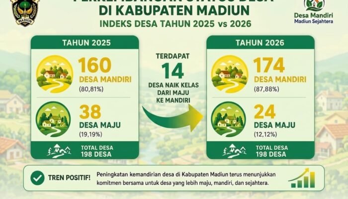 Pemutakhiran Indeks Desa 2026 Rampung 100 Persen, 14 Desa di Kabupaten Madiun Naik Kelas