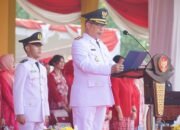 Bupati Madiun Memimpin Upacara Peringatan HUT ke-81 Kemerdekaan Republik Indonesia di Alun-Alun Reksogati Caruban