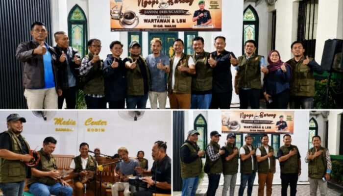 Gelar Ngopi Bareng LSM dan Wartawan, Dandim 0810/Nganjuk Pererat Silaturahmi dan Sinergitas Wilayah