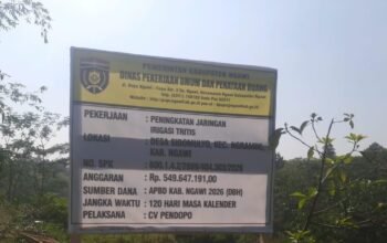 Perkuat Ketahanan Pangan, DPUPR Ngawi Tingkatkan Jaringan Irigasi Tritis di Ngrambe