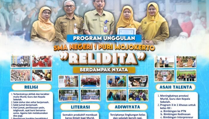 Membangun Generasi Berkarakter dan Berprestasi: SMAN 1 Puri Mojokerto Unggulkan Program “RELIDITA”, Bimbingan “3 in 1″Hingga Pertukaran Pelajar Internasional