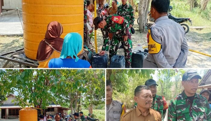 Gerak Cepat Mengatasi Kekeringan, Kodim 0810/Nganjuk dan IJTI Salurkan Bantuan Air Bersih ke Desa Pule