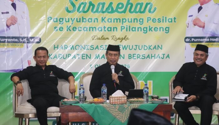 Sarasehan Kampung Pesilat Pilangkenceng, Pemkab Madiun Perkuat Budaya Damai dan Persaudaraan Antar Perguruan