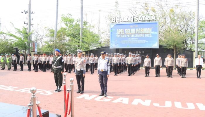Polres Nganjuk Gelar Pasukan Operasi Patuh Semeru 2026, Kapolres Tekankan Penegakan Hukum yang Humanis